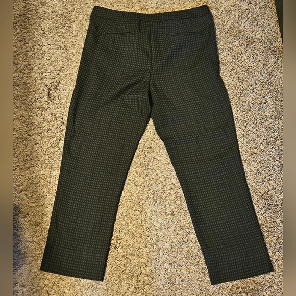 Worthington Low Rise Slim Fit Brown and Black Checkered Trousers Size 12T - Picture 2 of 6